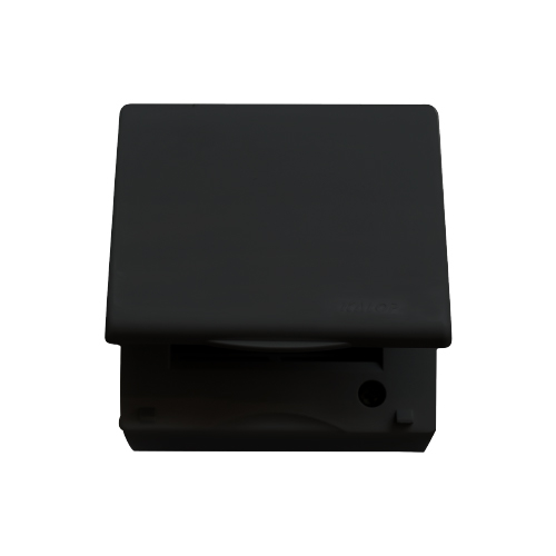 Caja IP55 2 módulos tapa ciega negro